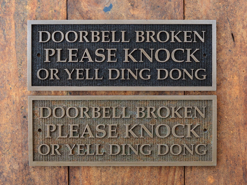 Doorbell Broken Bitte Klopfen Oder Yell Ding Dong Lustige Etsy