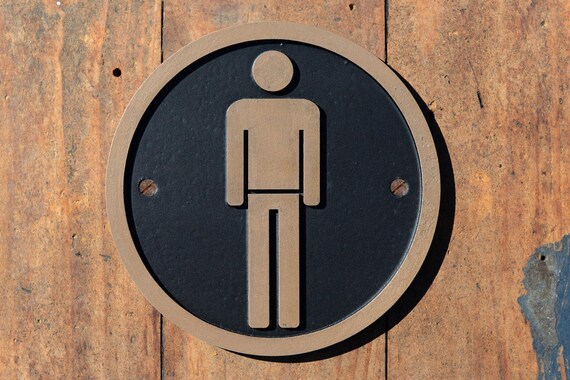 Big Rusty DISABLED Gents Ladies Toilet Door Sign Shop bar Pub Cafe resturant