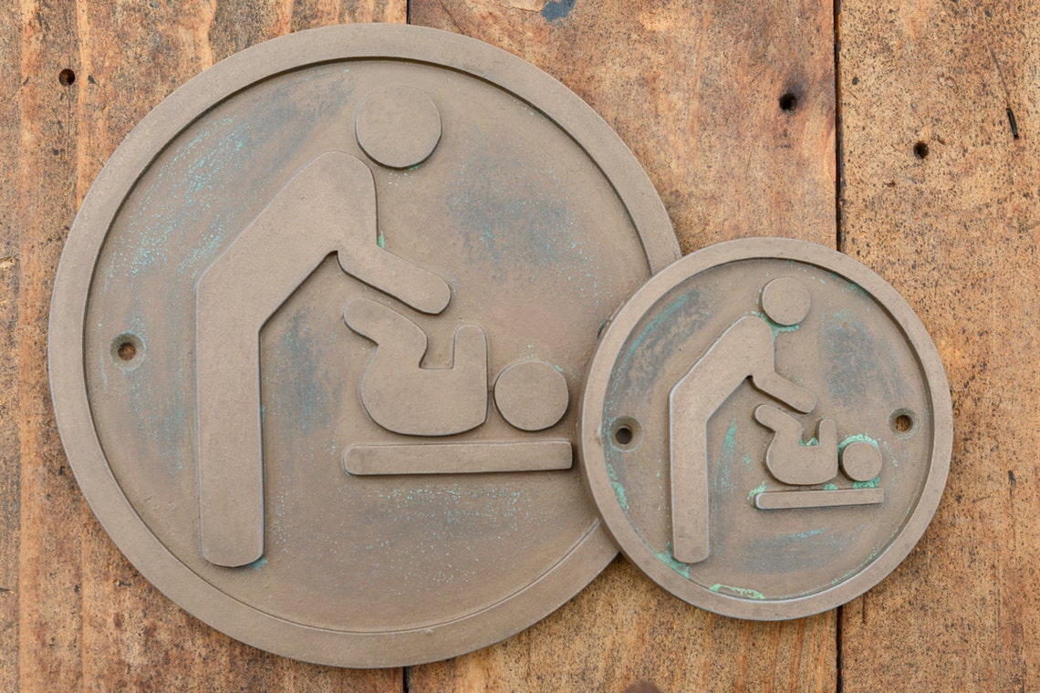 BABY CHANGE TABLE Toilet sign. Family Room Diaper change Etsy