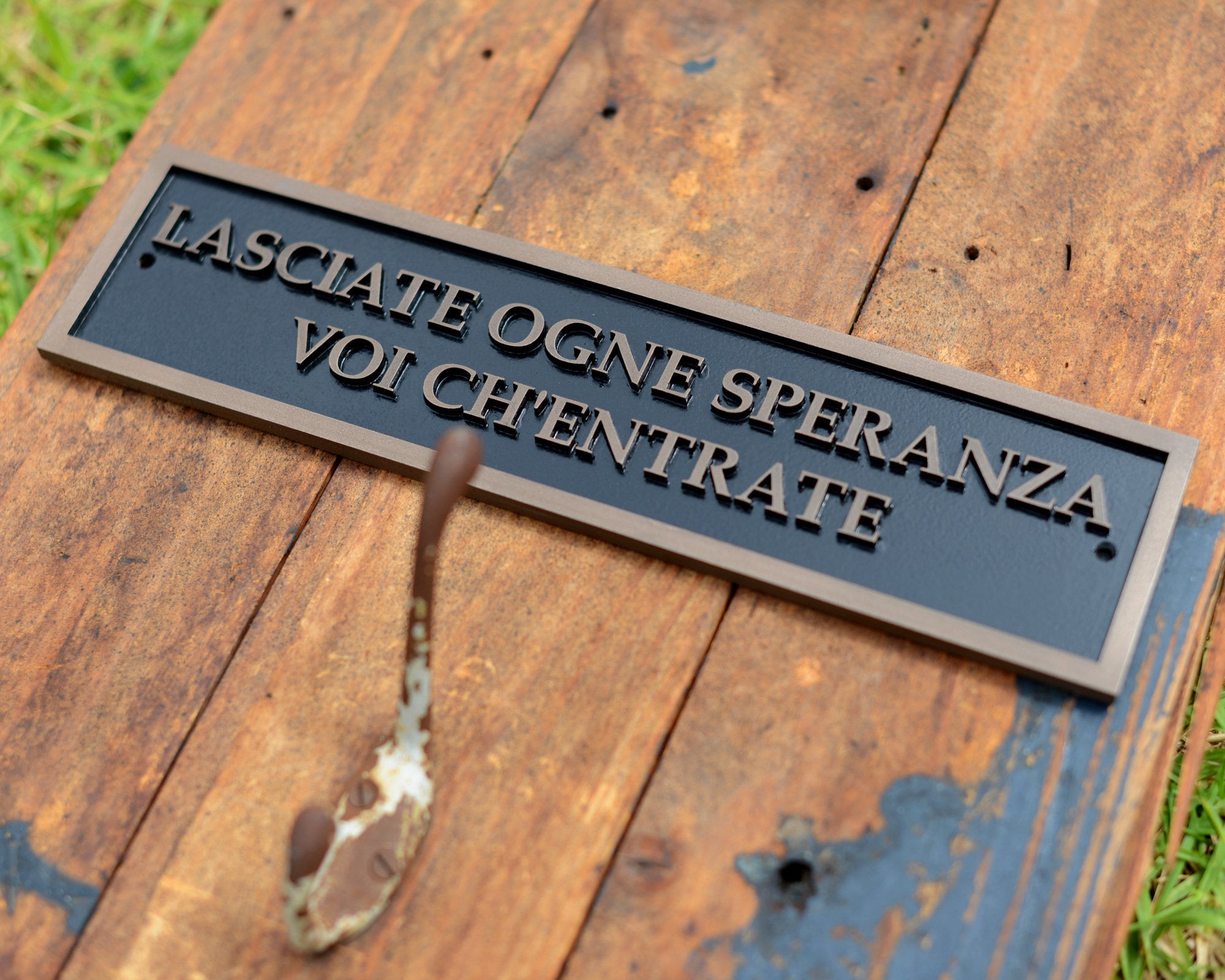 LASCIATE OGNE SPERANZA Voi Ch'entrate Sign. Italian | Etsy Australia