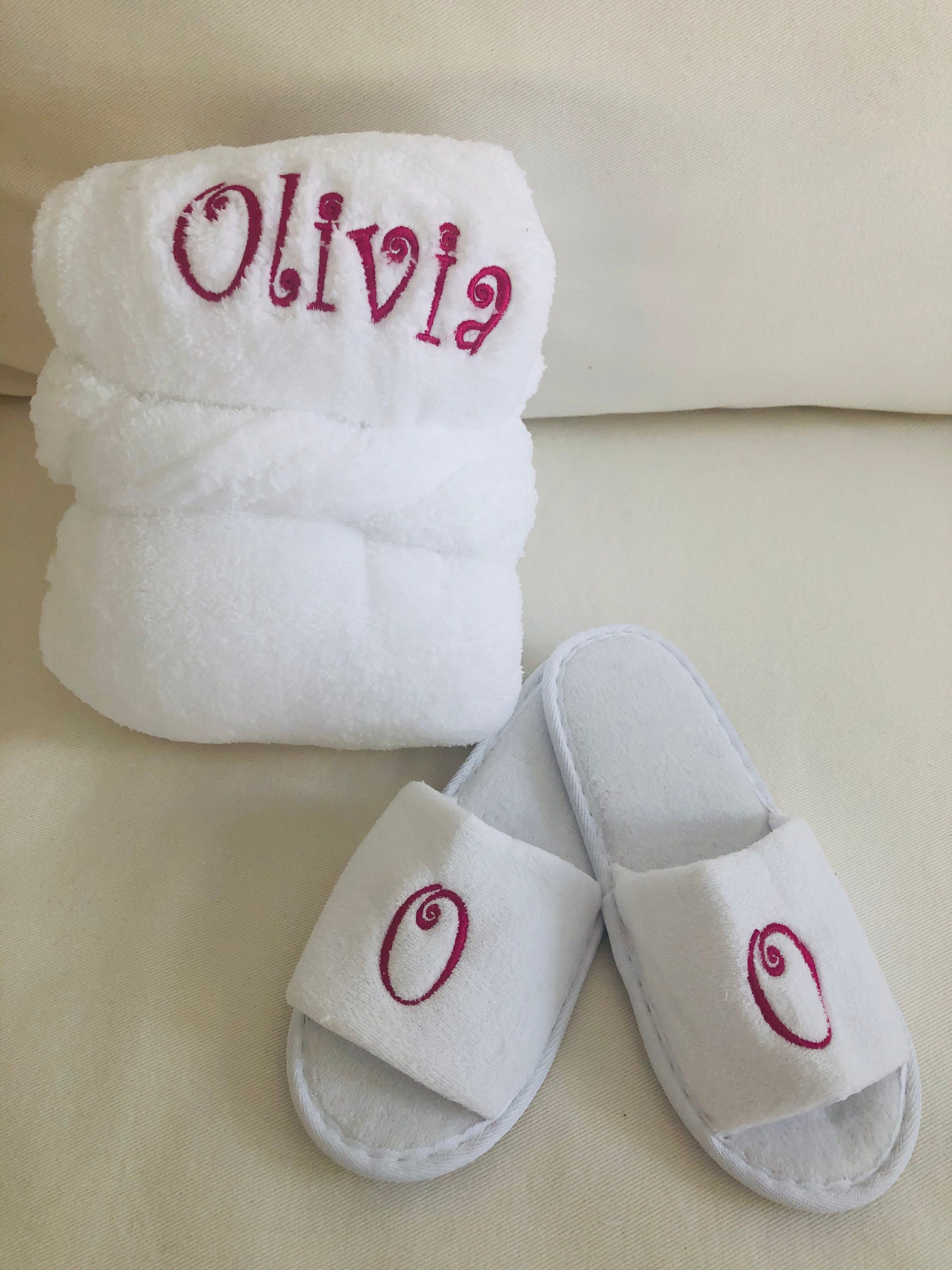baby girl robe and slippers