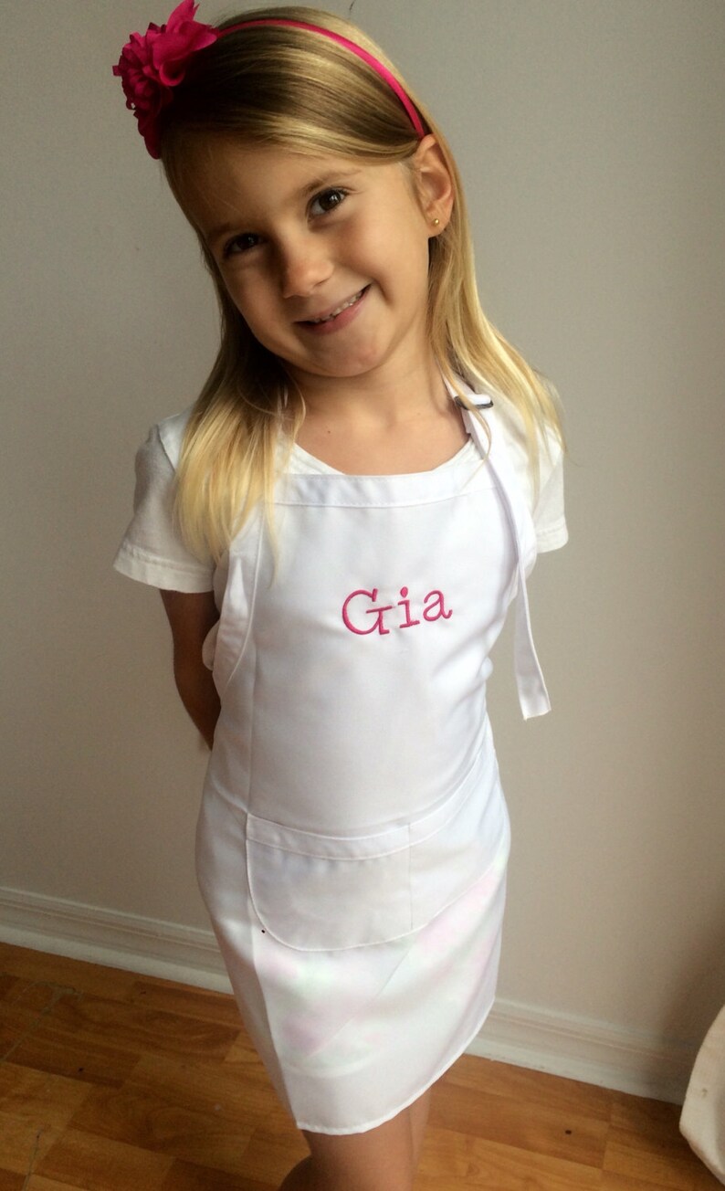 Kids Apron Kids Art Smock Chef Apron Personalized Apron Etsy