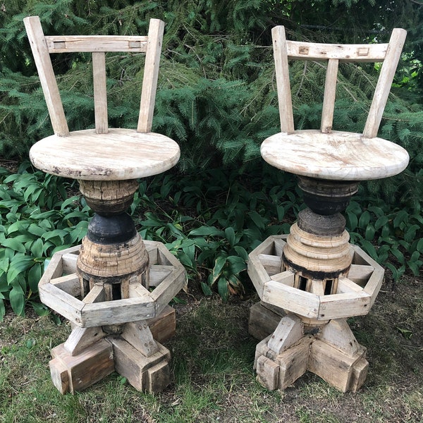 Rustic Bar Stools Etsy