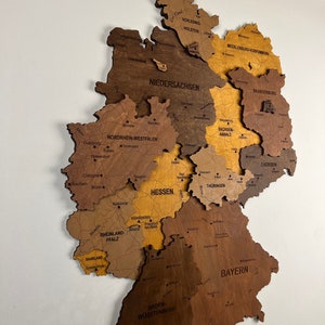 Houten Duitsland kaart, 3D Duitsland kaart, houten Duitsland kaart, gedetailleerde Duitsland kaart, Duitsland kaart voor muur, Duitsland Staten kaart, kaart van Deutschland