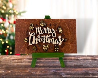 Personalized Wooden Christmas Ornament: Minimalist Holiday Decor