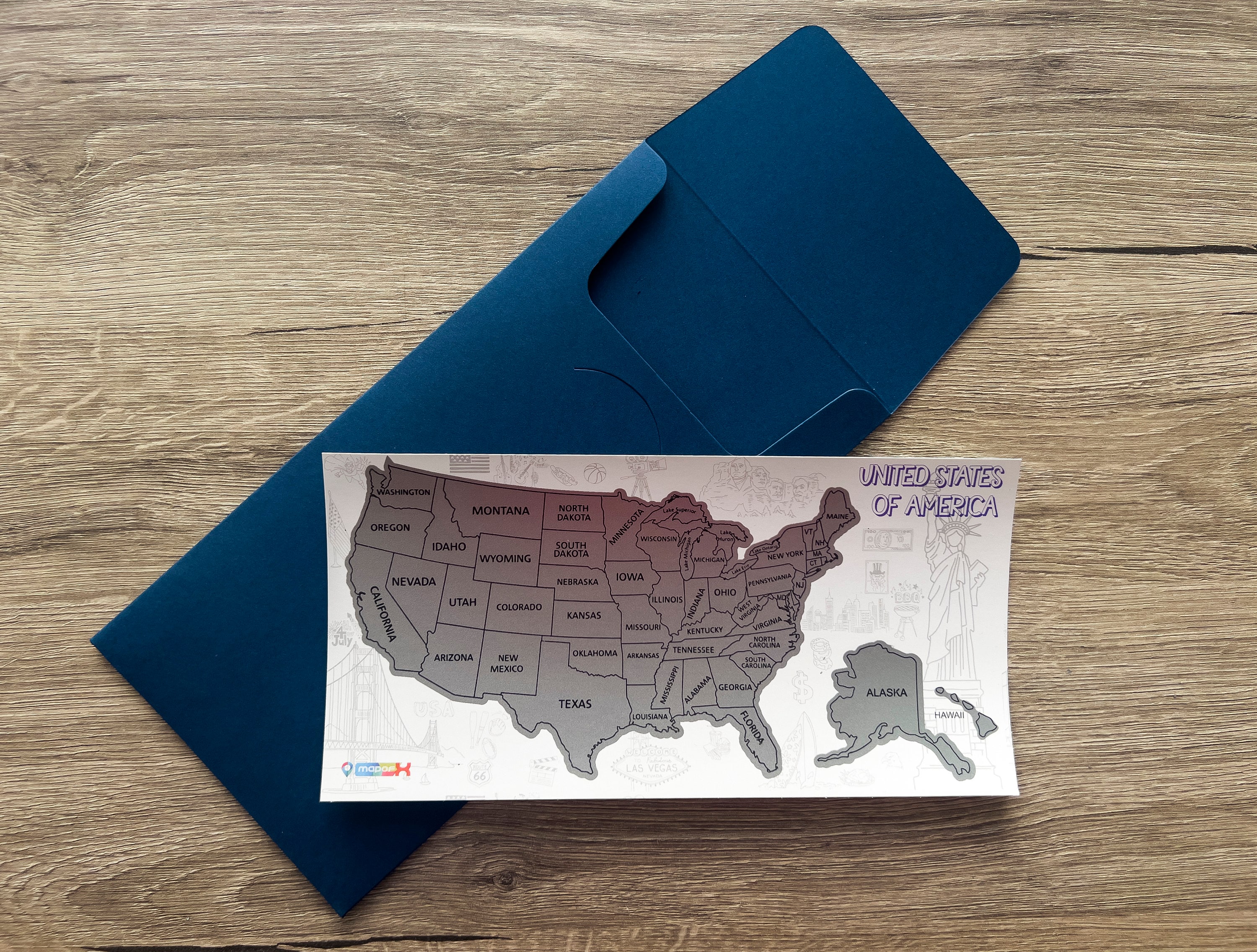 USA Scratch Off Map - Travel Tracker with Magnetic & Classic Options - Perfect Gift for Travelers - 20x10 cm with case