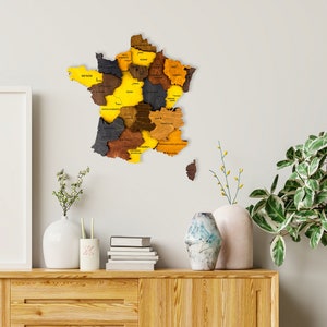 Carte de France en bois, carte de France 3D, carte de France en bois, carte de France 3D, carte de France pour mur, carte de France, carte de France
