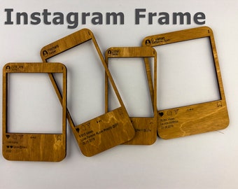 Customizable Wood Instagram Frame: Minimalist Photo Gift