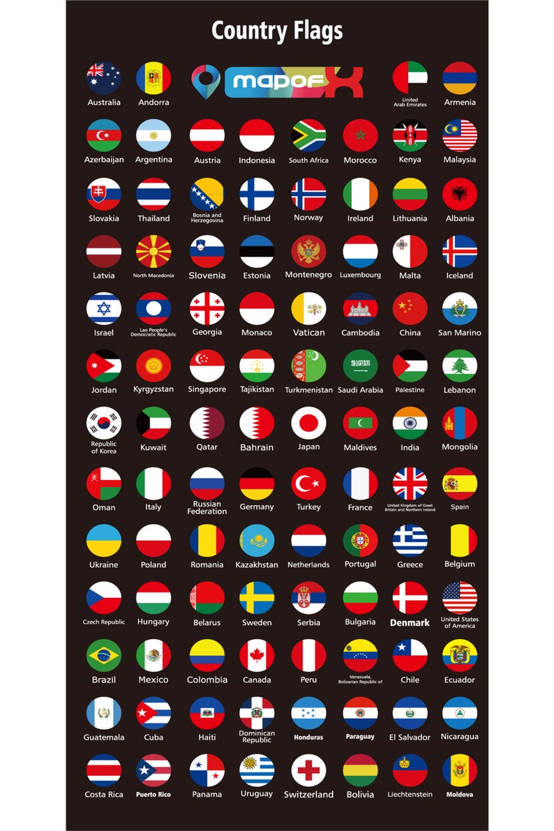 Country Flag Push Pins 100 Pcs Flag Pins World Map Pins Etsy