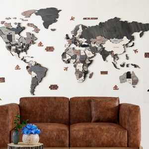 3D Gray Wooden World Map,
Coal wooden world map