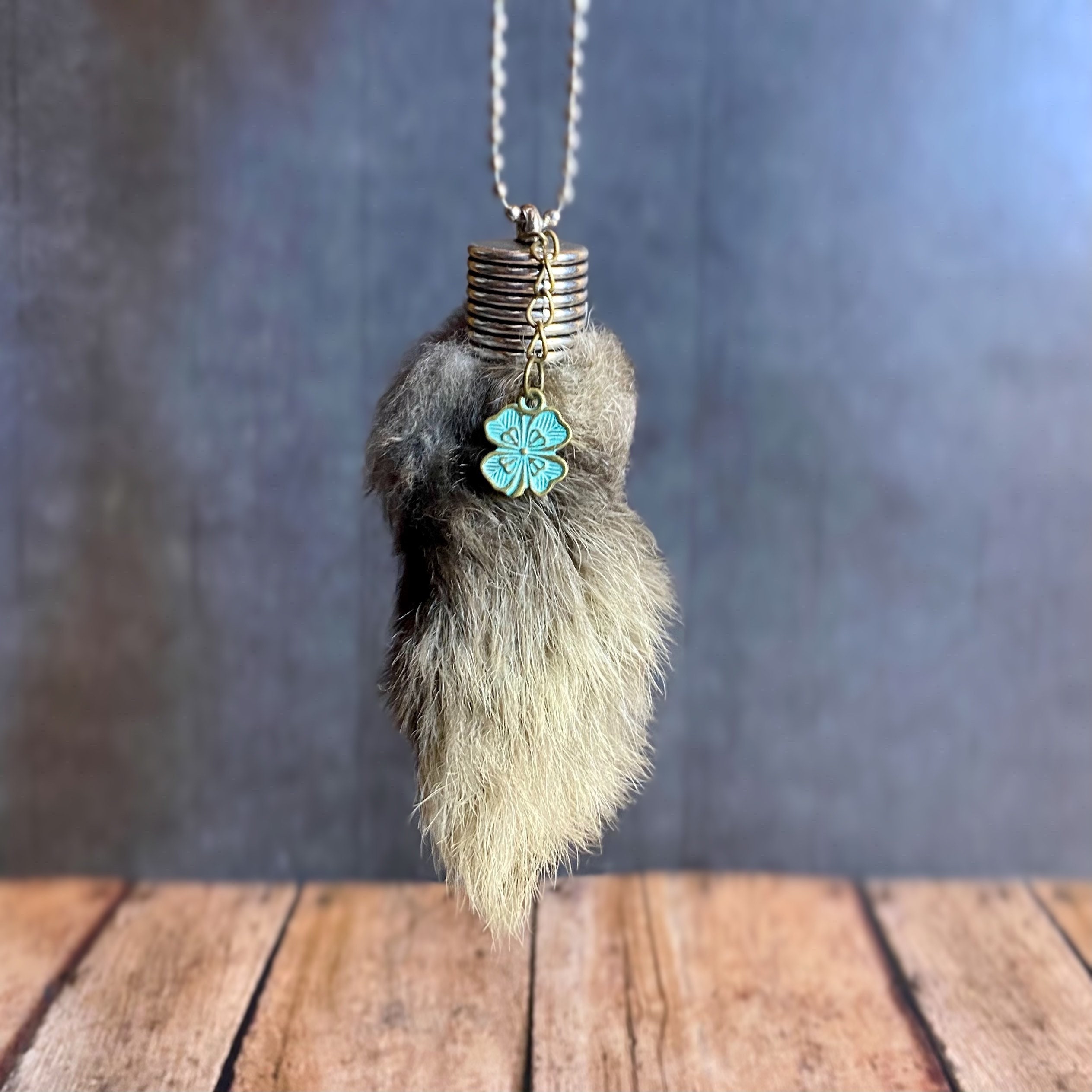 Genuine Lucky Rabbits Foot Keychain Talisman Etsy