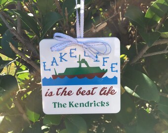 Lake Life Ornament, Christmas Ornament, Holiday, Travel, Camping, Personalized