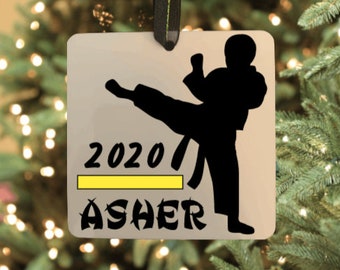 Martial Arts Custom Ornament, Christmas Ornament, Personalized, Karate,