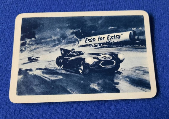 Esso C1950S ESSO EXTRA MOTOR OIL D-TYPE JAGUAR RACING CAR ADVERTISING PLAYING CARDS 