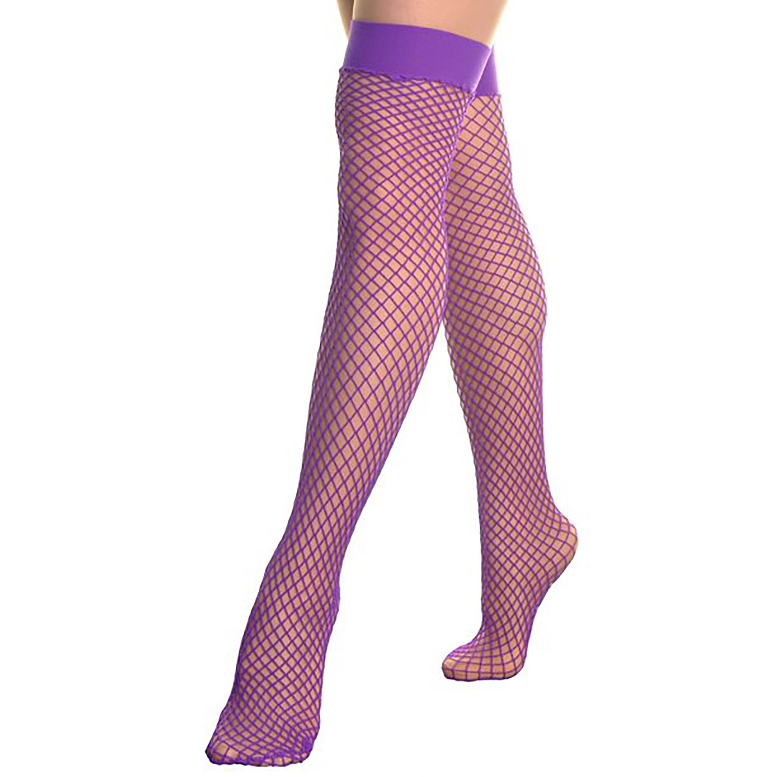 Purple Fishnet Thigh Highs One Size | Etsy