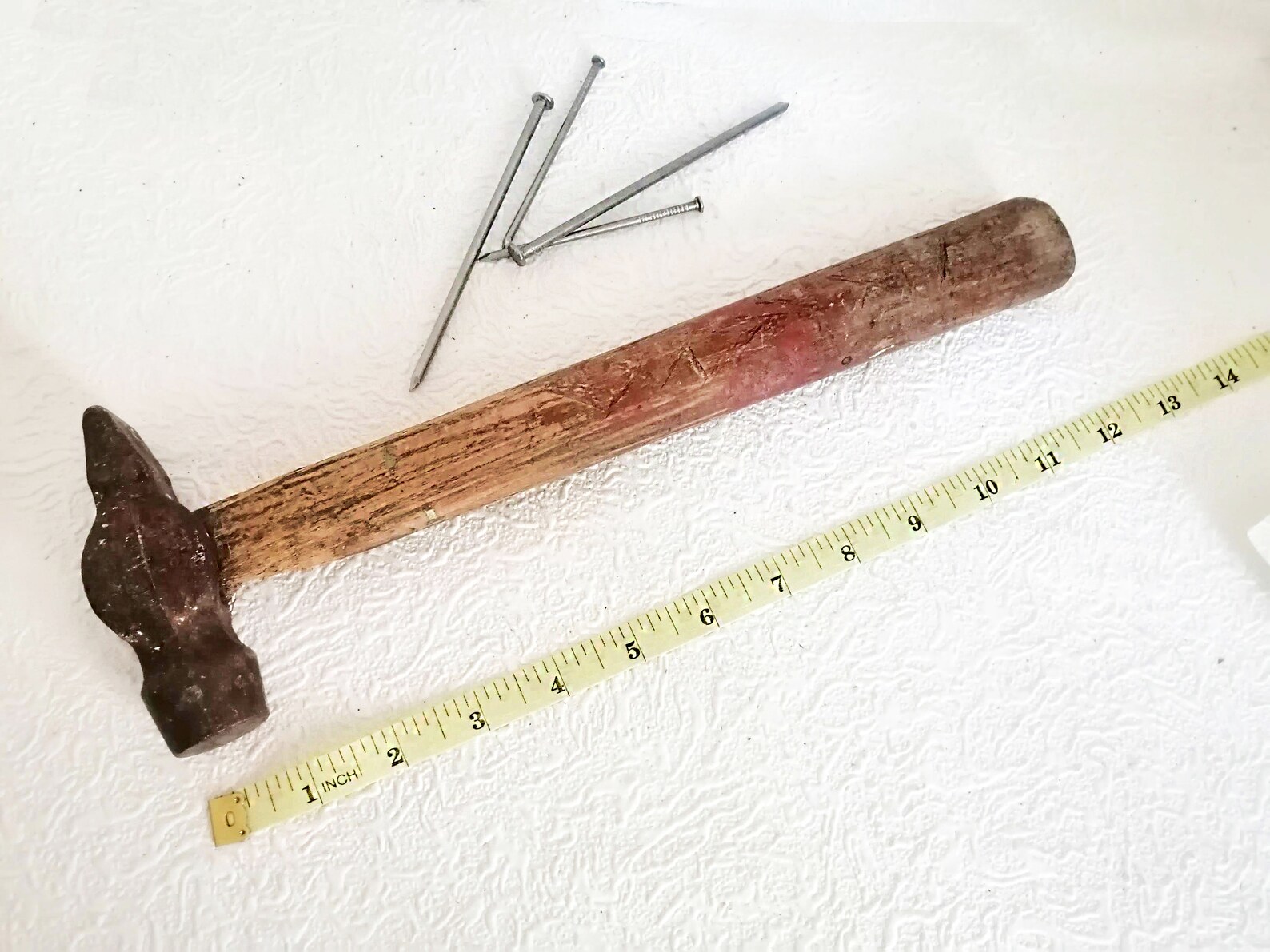 Old hammer Iron head Wood handle Primitive simple tool Etsy