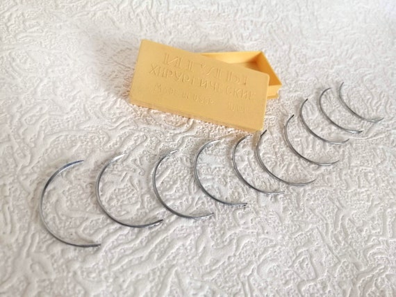 Hemline Curved Needles Upholstery Hand Sewing Needles 3 Pack Curve