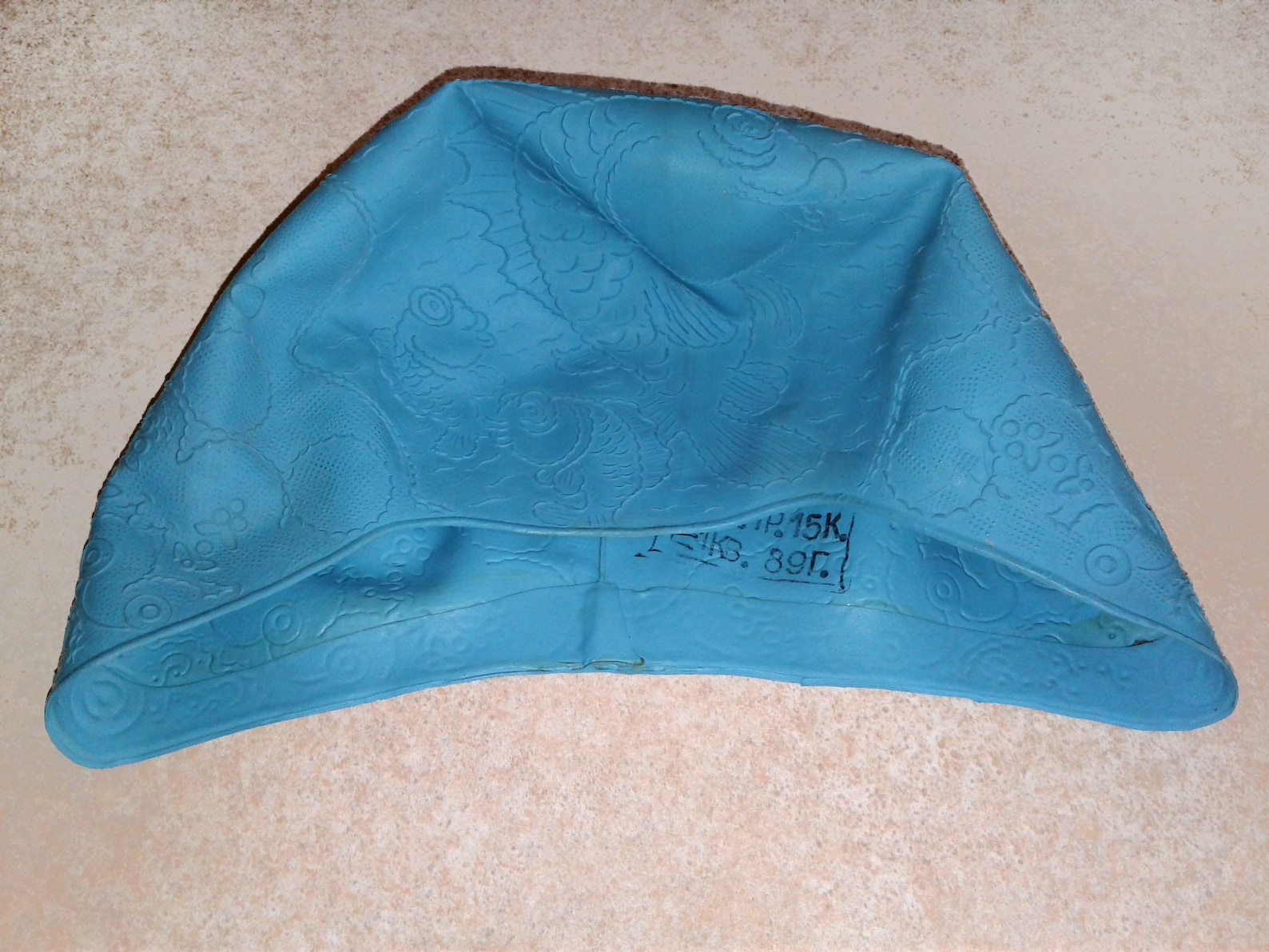 Retro Rubber Swim Cap Vintage Blue Adult Bathing Swimming Pool Etsy