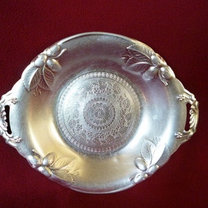 Vintage Serveerschaal Schaal Fruit Broodmand met handvatten Aluminium taartgebak versierde schaal Metalen keukengerei