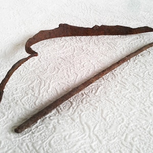 Rusty metal 2 pieces set for steampunk art craft Old iron Salvage finds Junk Supply metalcraft DIY Garden decor