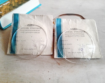 Vintage-Brillengläser, ungeschnitten, klare Brillen, optische Gläser, verschreibungspflichtige Brillen, Lesebrillen, Optometrie-Dioptrien-Brillen, Steampunk