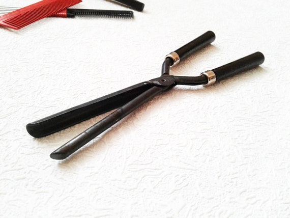 Vintage Hair Curling Iron Primitive Metal Tongs For Etsy