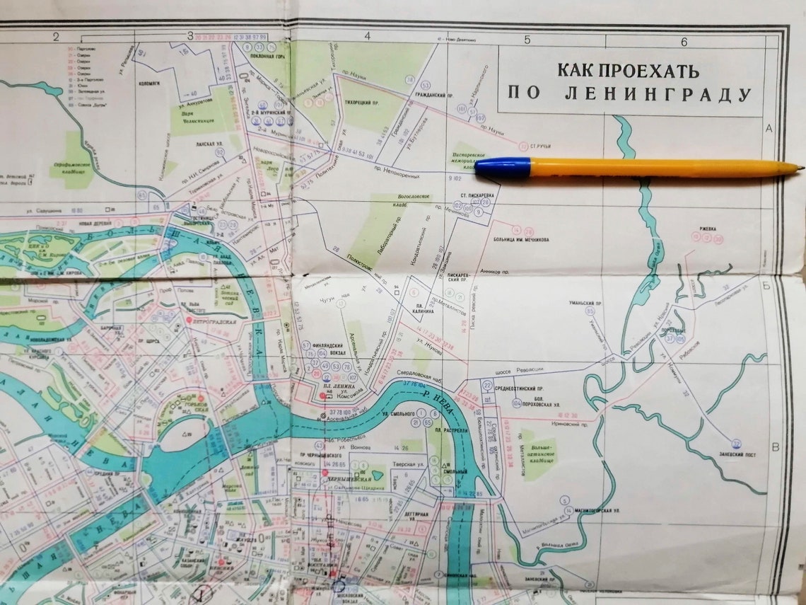 RARE tourist map guide Leningrad 1966 USSR Travel guidebook  Etsy