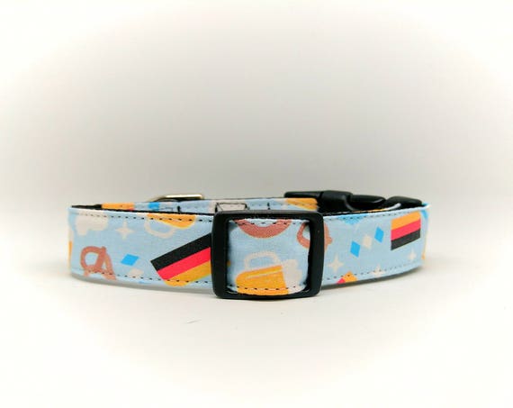 Oktoberfest Martingale Dog Collar: Volksfest, Wiesn. Adjustable and Satin lined