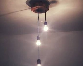 Lumière de plafond - bord vivant de chêne