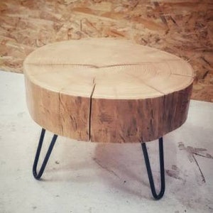 Crosscut live edge coffee table