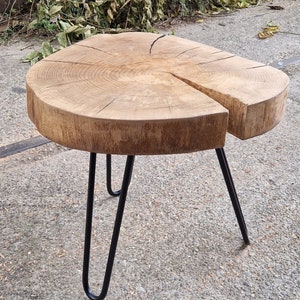 Crosscut live edge coffee table