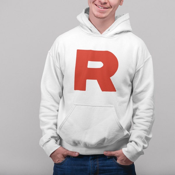 R Team - Unisex Hoodie Hooded Sweatshirt Team Rocket Geek Nerd Gift Hoody