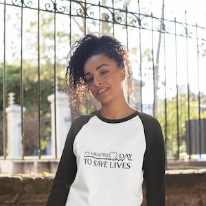 Save Lives Baseball T-Shirt, Anatomy, Greys Hospital Tee