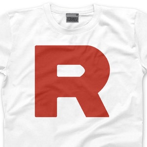 Camiseta del equipo R, camiseta con el alfabeto R, camiseta con la letra de tu empresa, camiseta con tu alfabeto inicial, regalo para él, camiseta con la inicial del equipo de béisbol