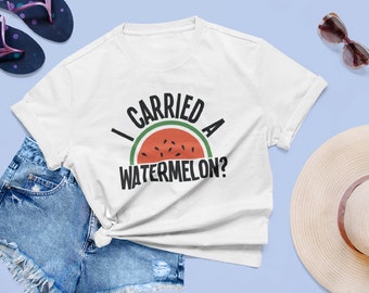 Ik droeg een watermeloen-T-shirt, T-shirt filmcitaat, top cartoon watermeloen, T-shirt watermeloen, zomer-T-shirt, T-shirt uniseks, verjaardagscadeau