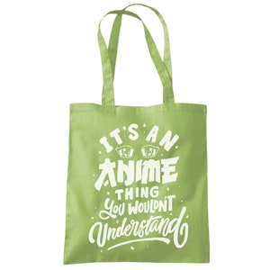 Anime lover Gift Idea It's an Anime Thing You Wouldn't Understand Shopping Tote Bag Funny Otaku Manga Comic Art Book Gamer Game Japan image 4