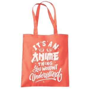 Anime lover Gift Idea It's an Anime Thing You Wouldn't Understand Shopping Tote Bag Funny Otaku Manga Comic Art Book Gamer Game Japan image 7