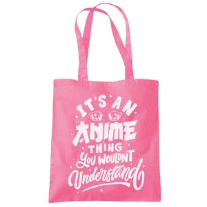 Anime lover Gift Idea It's an Anime Thing You Wouldn't Understand Shopping Tote Bag Funny Otaku Manga Comic Art Book Gamer Game Japan image 5