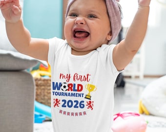 My First World Tournament Baby Vest United Kingdom Football Baby Bodysuit Newborn Gift Baby Shower Gift Football Fan Baby Grow