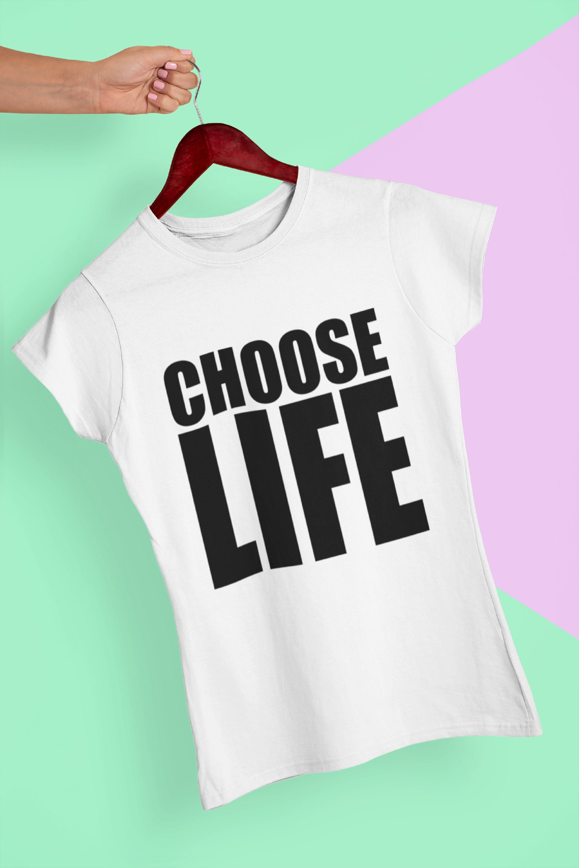 ジョージ・マイケル「Choose Life」Tシャツ、80年代スローガンT