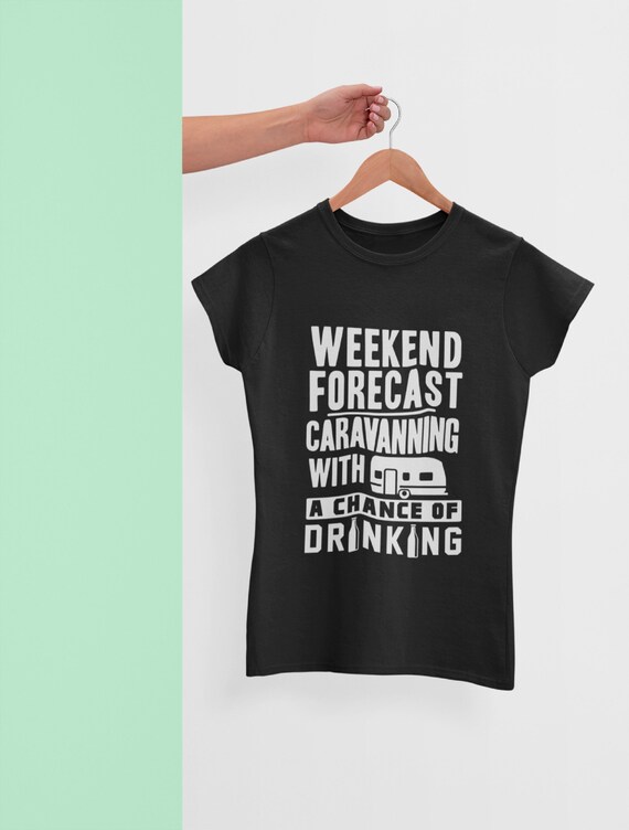 Funny Caravanning & Drinking T-Shirt – Women's Camping Tee Gift