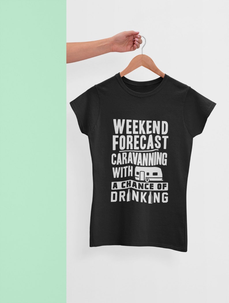 Funny Caravanning & Drinking T-Shirt – Women's Camping Tee Gift image 1