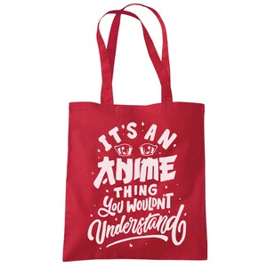 Anime lover Gift Idea It's an Anime Thing You Wouldn't Understand Shopping Tote Bag Funny Otaku Manga Comic Art Book Gamer Game Japan image 8