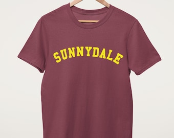 Sunnydale High School T Shirt | Retro 90s Cult TV Inspired Graphic Tee | Gothic Vampire Hunter Unisex Top | Spooky Halloween Shirt Buffy Tee