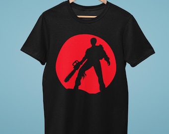 Camiseta Evil Dead - Camiseta Película Película de terror sobrenatural Camiseta del ejército de motosierra Camiseta de la película de terror Hail to the King Camiseta clásica de culto retro