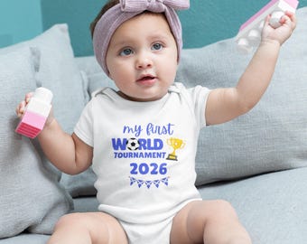 My First World Tournament Baby Vest Scotland Football Baby Grow Newborn Gift Baby Shower Gift Scotland Fan Baby Bodysuit