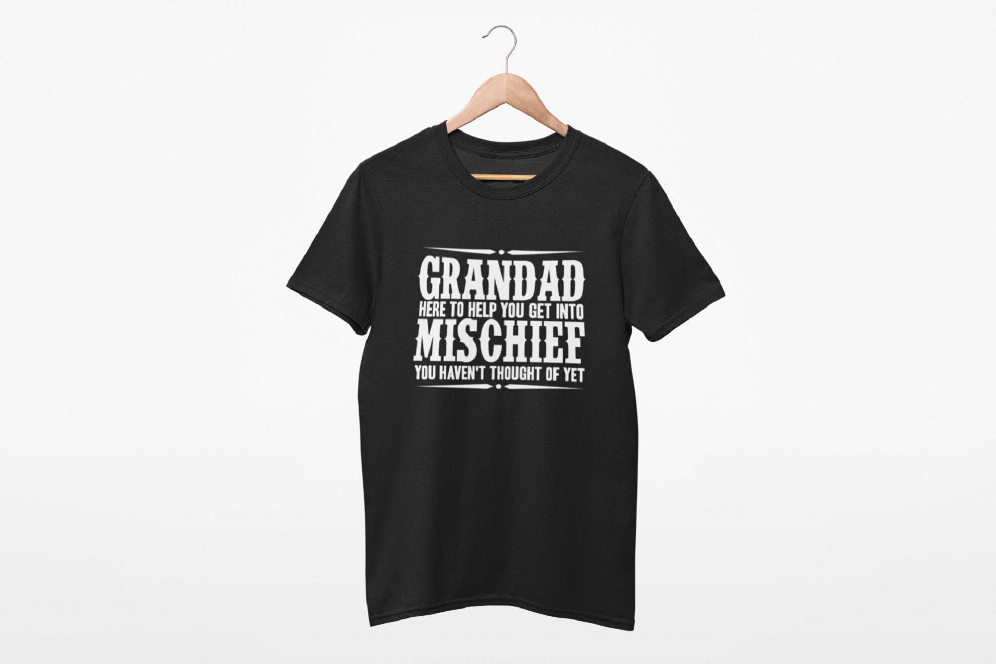 Opa helpt je kattenkwaad uithalen T-shirt heren - grappige Vaderdag van kleinkinderen Kleinkind Kerstmis Verjaardag XS - 6XL