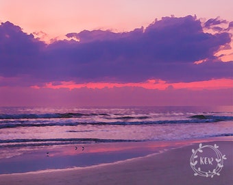 Sunrise, Beach Sunrise, Beach, Ocean, Fine Art, Digital Art, Art, Sandpipers
