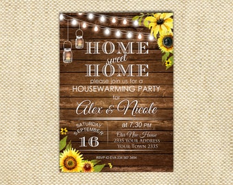 sunflower invitation etsy