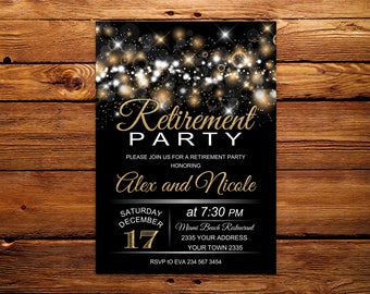 retirement invitation etsy retirement photo invitations
